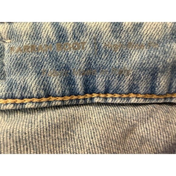 AG Adriano Goldschmied Farrah Boot High Rise Light Wash Fray Hem Jeans 28R Flare - Picture 7 of 12